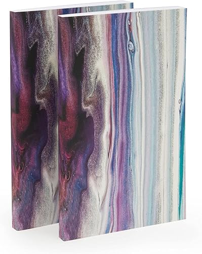 Paper Junkie Diarios de tapa suave de mármol, páginas rayadas, 80 hojas cada una (diario de 5.25 x 8.25 pulgadas, paquete de 2)