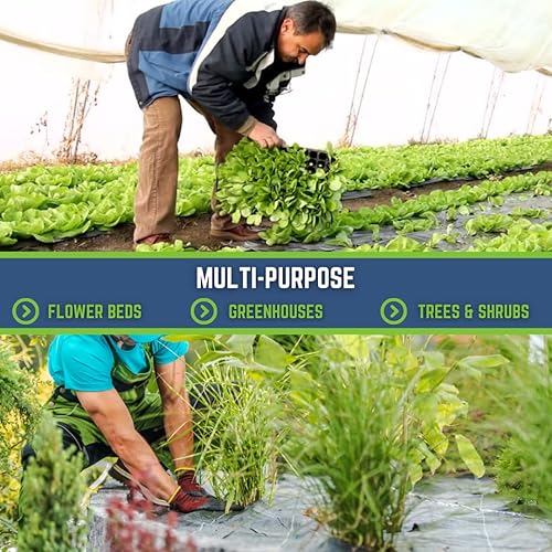 Miniatura 4 de DURASACK Tela de paisaje de barrera de malezas, polipropileno tejido estabilizado UV resistente, para control de malezas y cubierta de suelo de