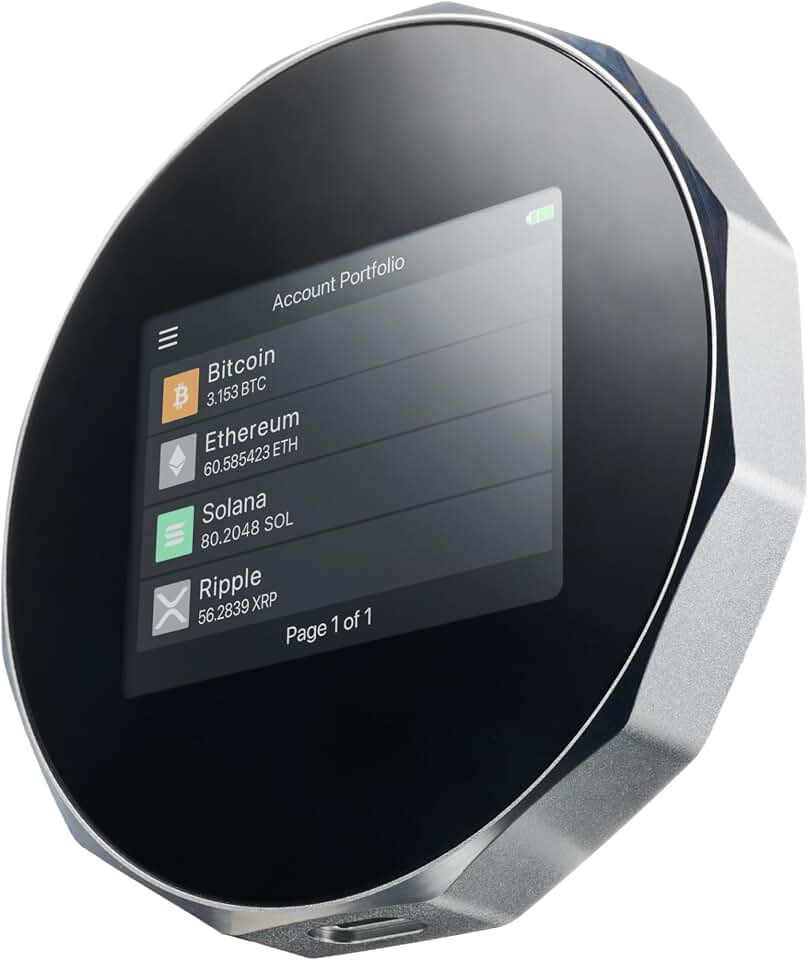 SecuX V20 Plus - Most Secure Crypto Hardware Wallet w/Bluetooth & NFT Support - Cross Platform - Easily Manage Your Bitcoin, Ethereum, BTC, ETH, SOL, LTC, Doge, BNB, XLM, ERC20, BSC and More (V20)