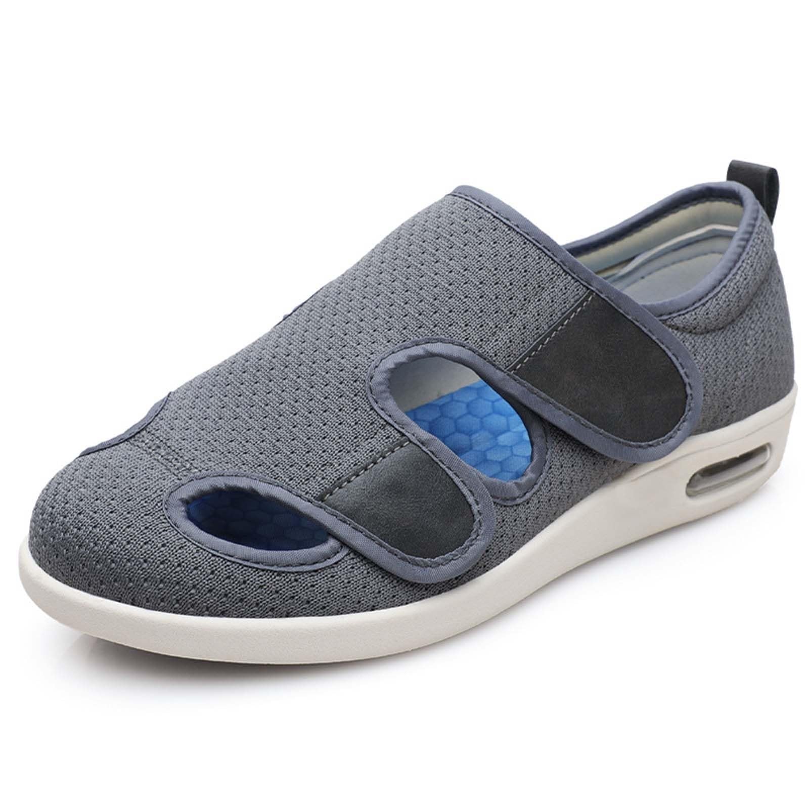 Buty dla diabetyków, buty o bardzo szerokiej szerokości Kobiety Mężczyźni, buty medyczne na opuchnięte stopy, ortopedyczne buty dla diabetyków z pianką zapamiętującą kształt Regulowane buty do chodzen