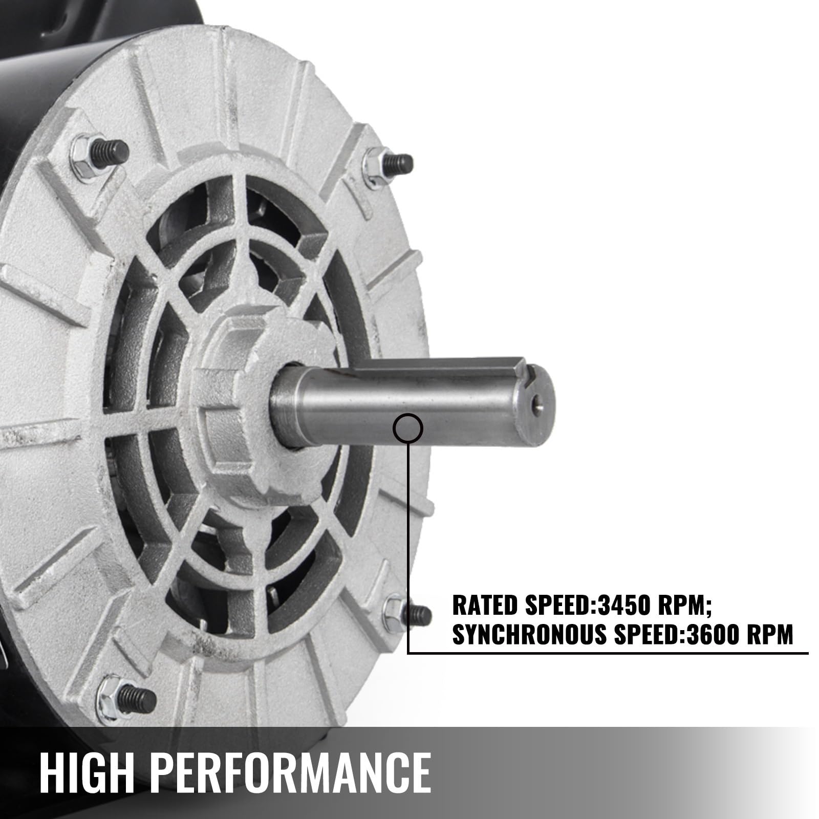 3.1KW 5H-P / 2.2KW 3H-P SPL Compressore d'Aria Motore Elettrico Monofase 2 Poli velocità nominale 3450 RPM for Pompe Rotazione Ventola(SPL 5HP 3.1KW)