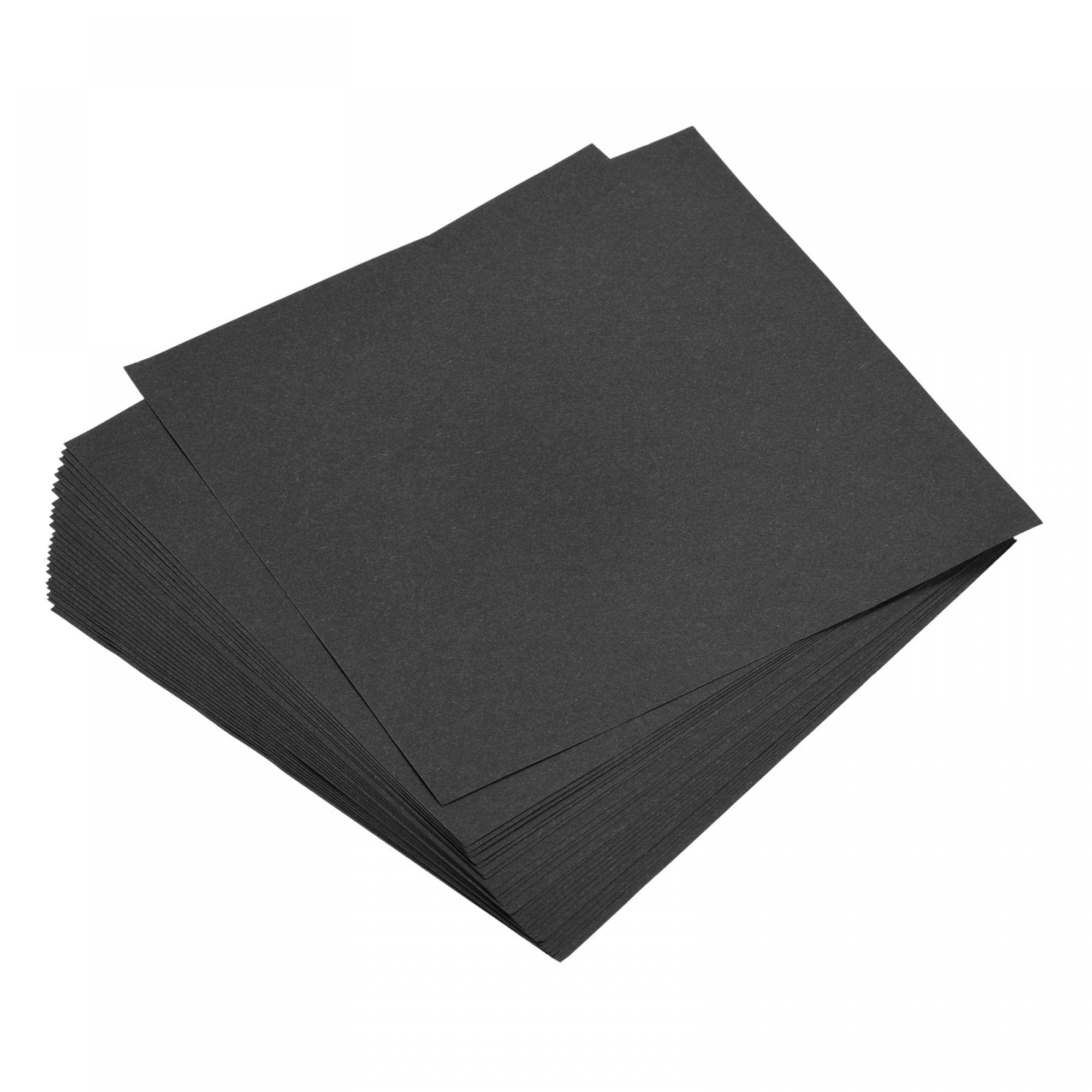 TOP-VIGOR 100 Sheets Coloured Origami Paper, 15cm x 15cm Double Sided, Handmade Craft Papers for DIY Art Crafts, Drawing Cutting, Black