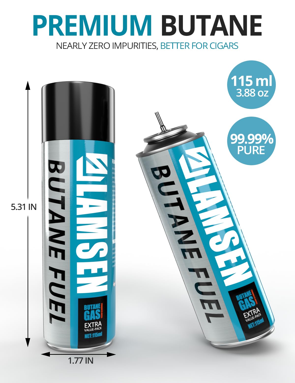 Amazon.com: Lamsen Butane Refill - 115ml, Butane Fuel for Torch