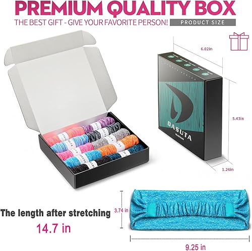 Miniatura 6 de Workout Headbands for Women Sports Sweatbands Yoga Hairbands for Fitness Elastic Athletic Non Slip Wicking Headscarf for Men Womens and Girls 10 PCS