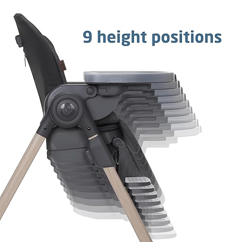 Miniatura 6 de Maxi-Cosi Minla - Silla alta 6 en 1 para bebés y niños pequeños, silla alta plegable portátil, tela EcoCare, 9 alturas, 5 reclinables, 4 posiciones