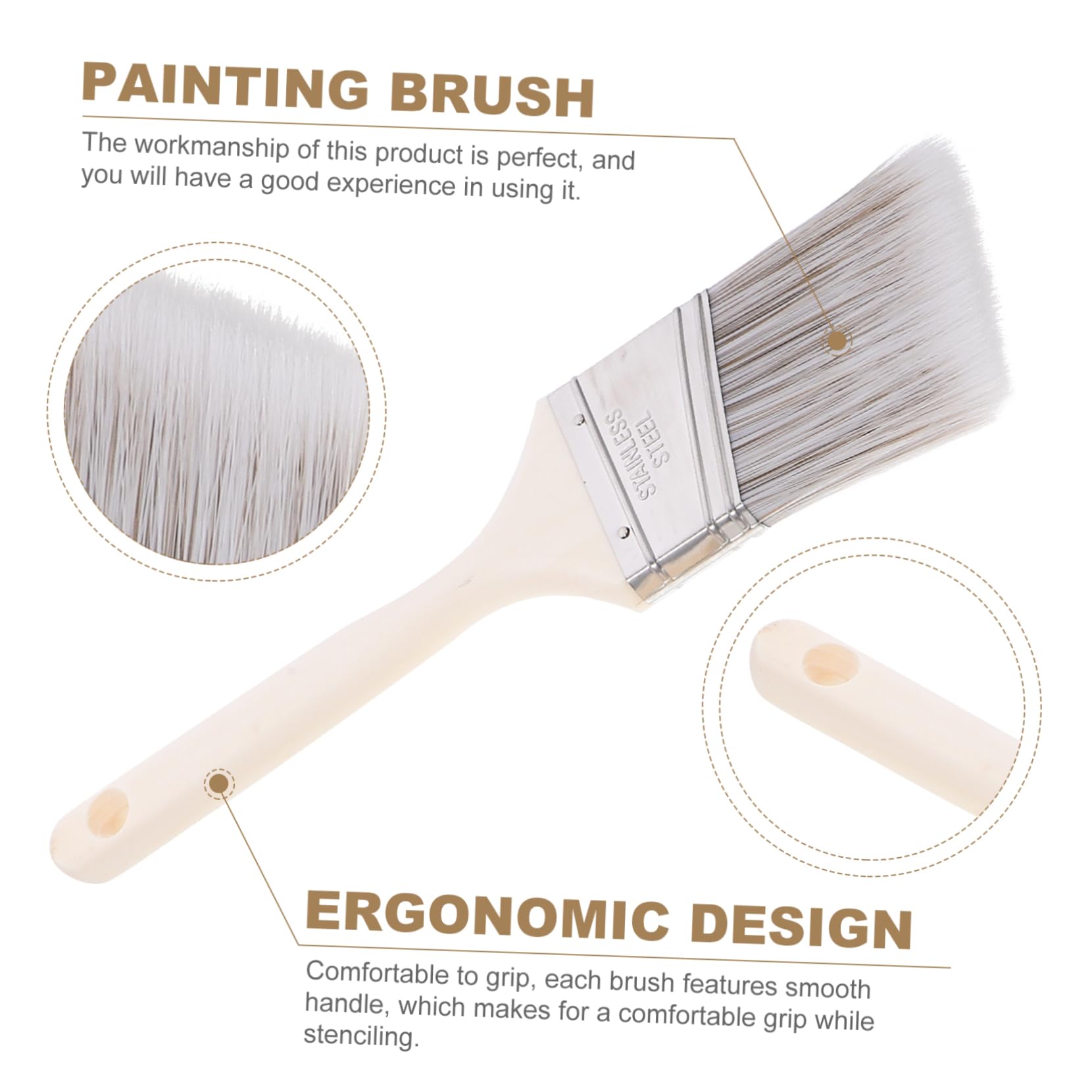 Uonlytech 5 Juegos Pincel De Pintura Cepillo De Alambre Borde De Pintura para Marcadores De Máquinas Limpiadoras De Alfombras Artista para De Pared Paleta con 5 Piezas * 5