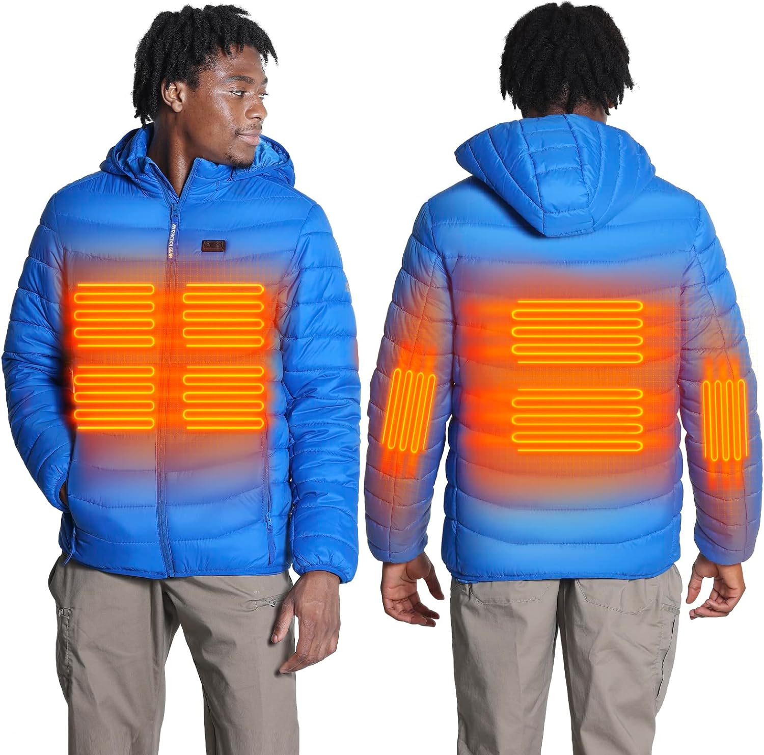 ANTARCTICA GEAR Heated Jacket, Lightweight Heating Jackets with 12V/5A Power Bank, 6 Areas Winter Coat for Men and Women - Image 2