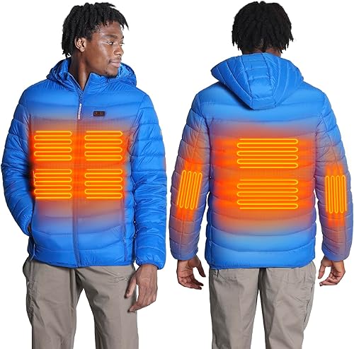 Miniatura 2 de Heated Jacket, ANTARCTICA GEAR Lightweight Heating Jackets with 12V5A Power Bank, 6 Areas Winter Coat for Men and Women