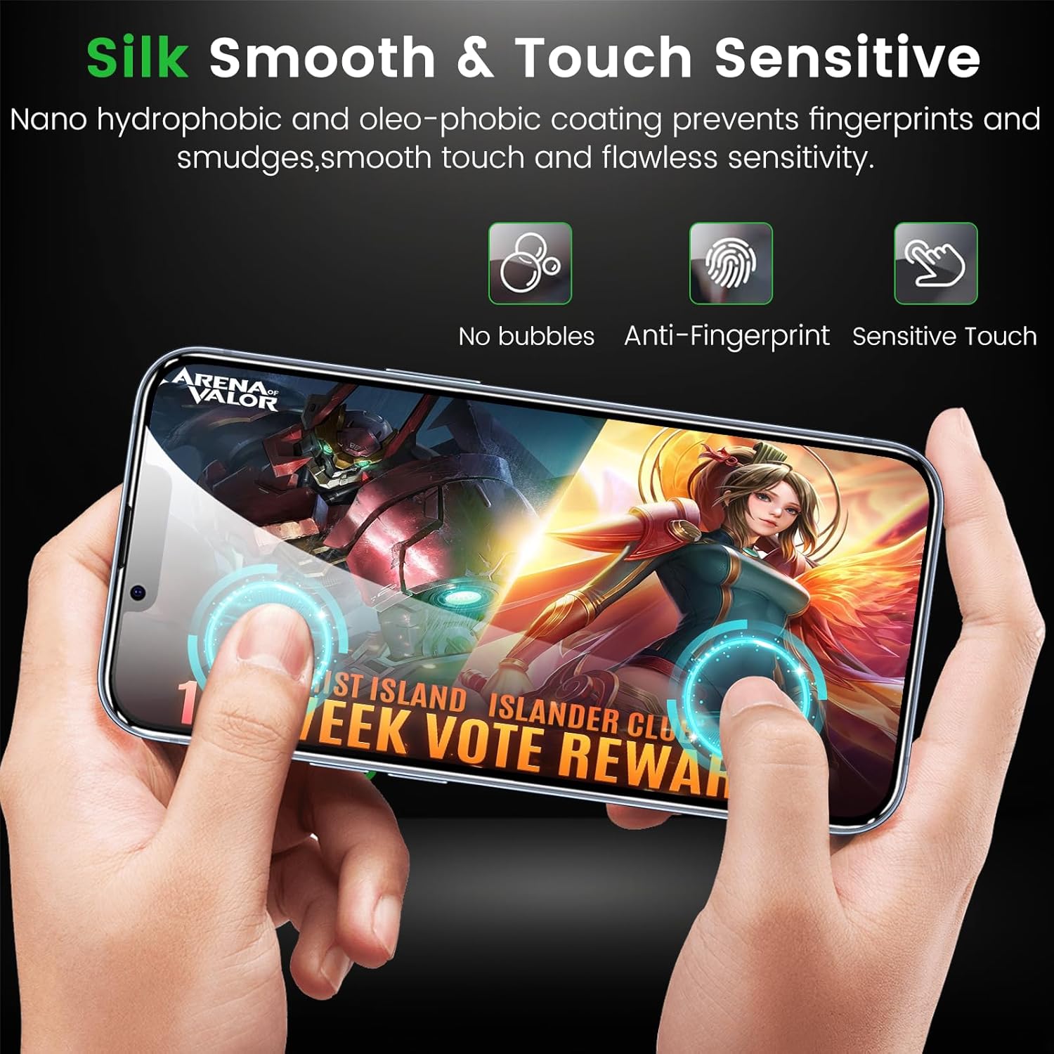 3 Pack Privacy Screen Protector for iPhone 14 6.1 Inch with 3 Pack Camera Lens Protector, Anti Spy Tempered Glass Film, Anti-Scratch, Touch Sensitive, Case Friendly - Image 7