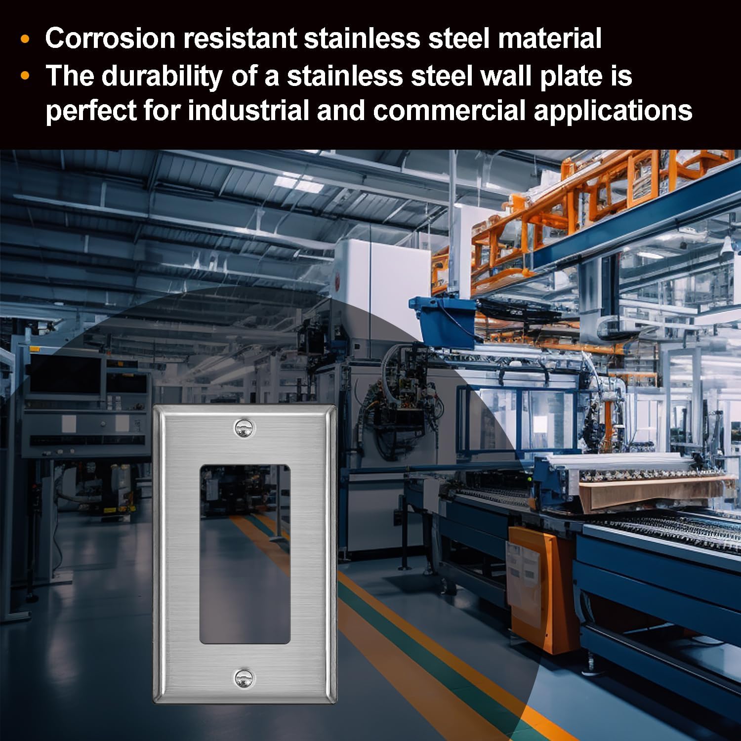 [20 Pack] BESTTEN 20 Amp Decorator Receptacle with Metal Wall Plate, Tamper-Resistant (TR), for Residential & Commercial Use, UL Listed, White