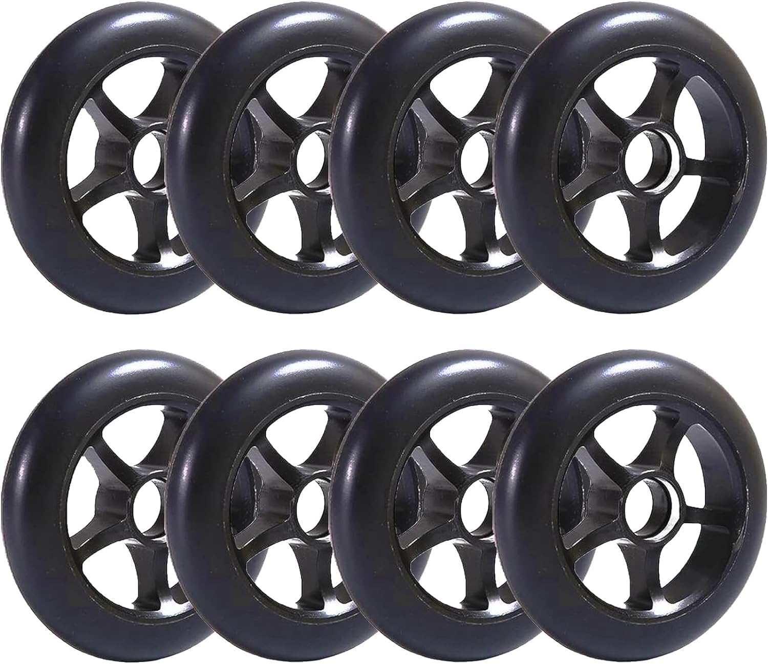 Inline Skate Replacement Wheels Used For Luggage Wheels Training Wheels(Black)