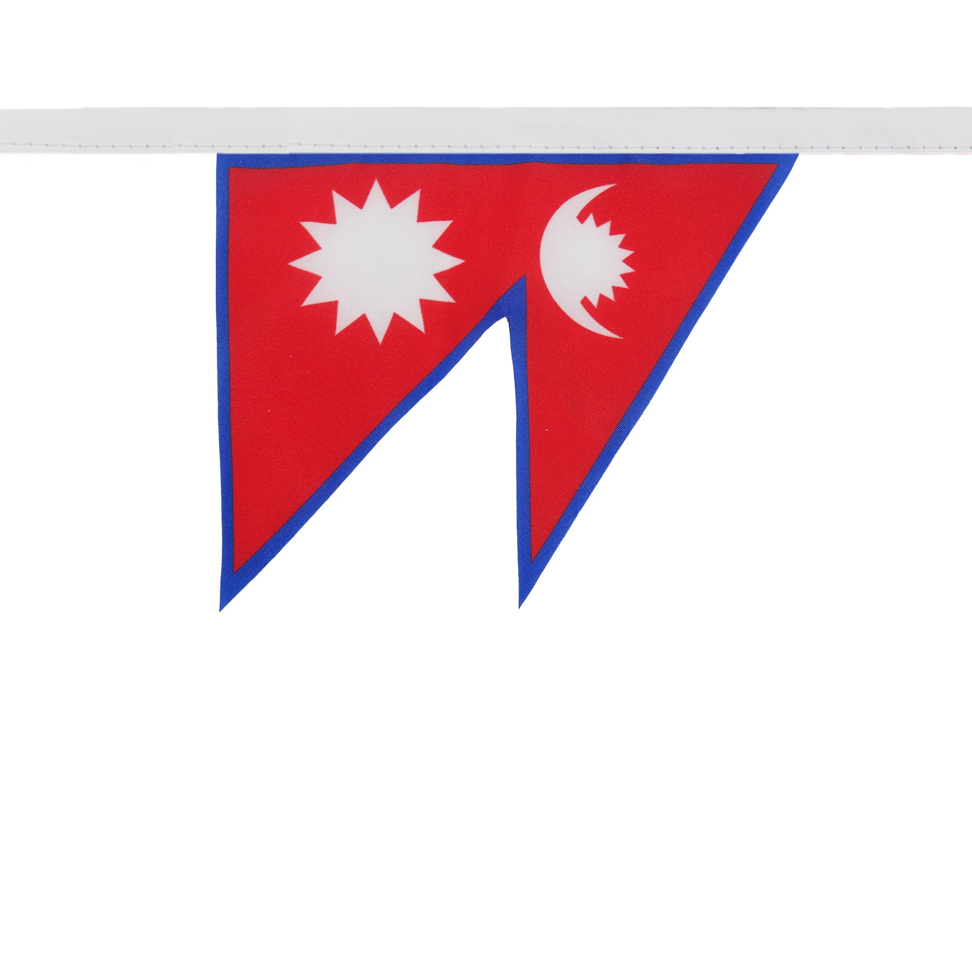 AZ FLAG Nepal Bunting Flag, 20 Ft Garland with 20 Small Nepalese Flags 8'' x 6'', 100% Polyester String Pennant, 6 meters — view 2