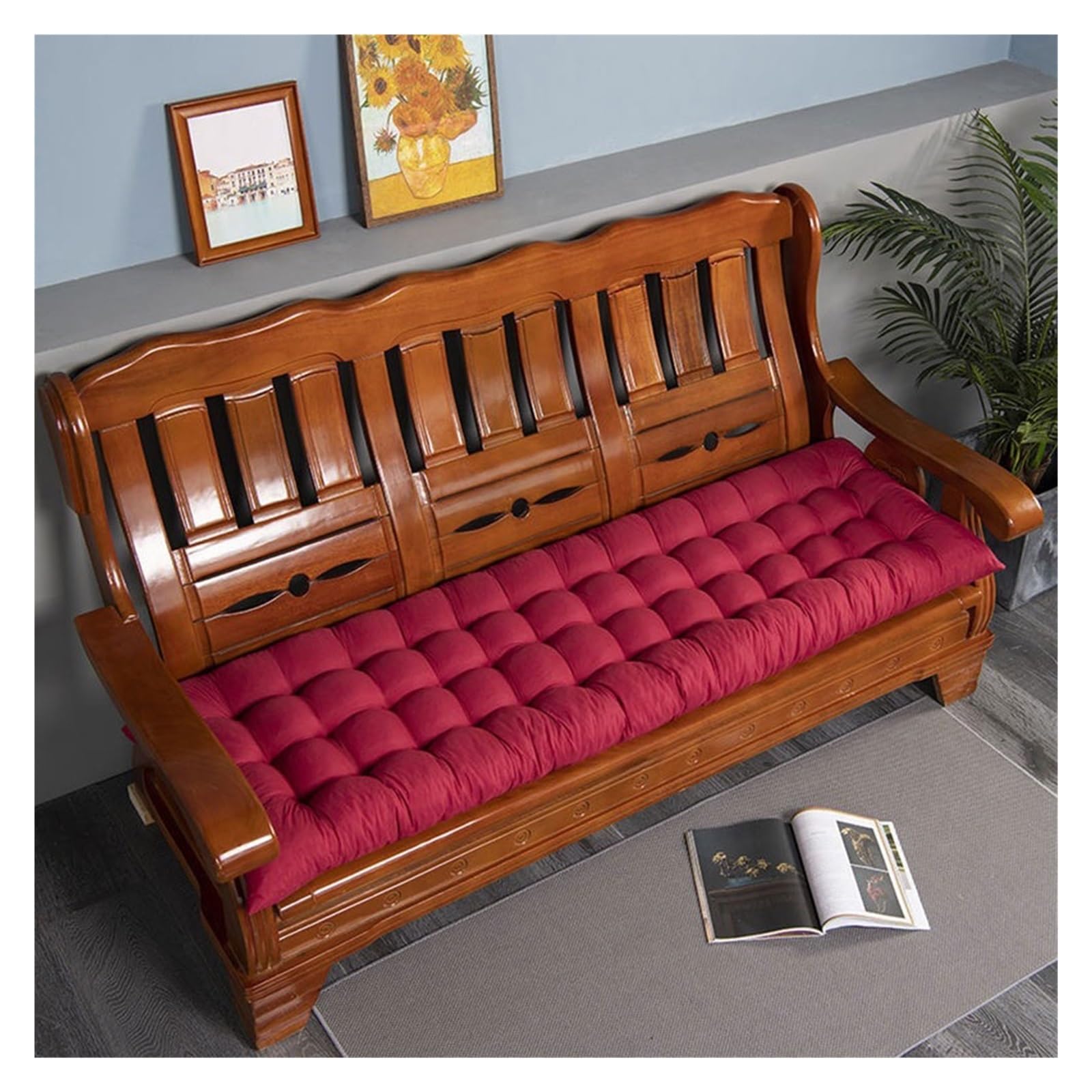 Long Recliner Rocking Chair Cushions Outdoor Thickening Seat Cushion Chair Sofa Cushion Garden Patio Cushions Accessories Patio Chaise Lounge Cushion Outdoor Seat ( Color : 17# , Size : 48*150cm )