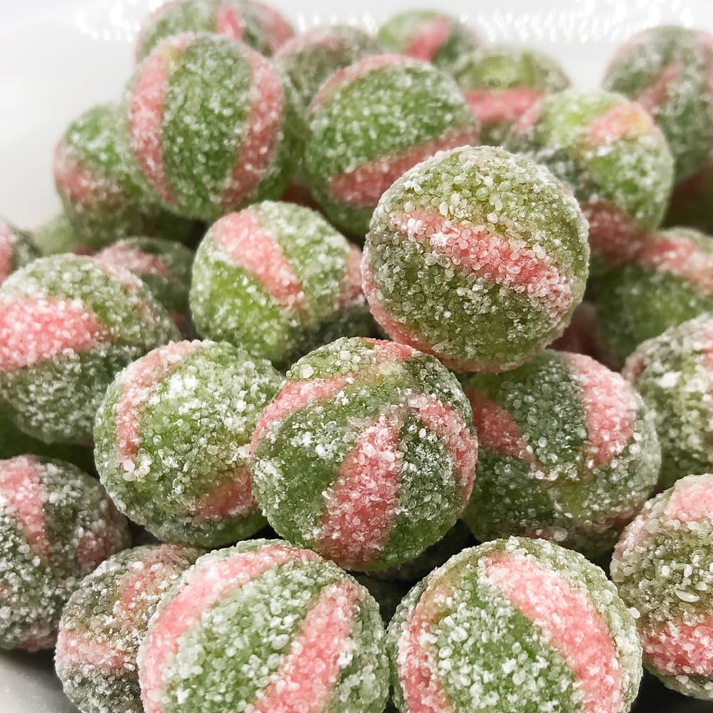 Barnetts - Mega Sour Candy Watermelon 227g - Trendy Sweet Bags - Traditionally Handmade Sweets - Sour Coating Lasts 20 Seconds - Candies for Party Bag, Gift Hamper, or Hamper Box