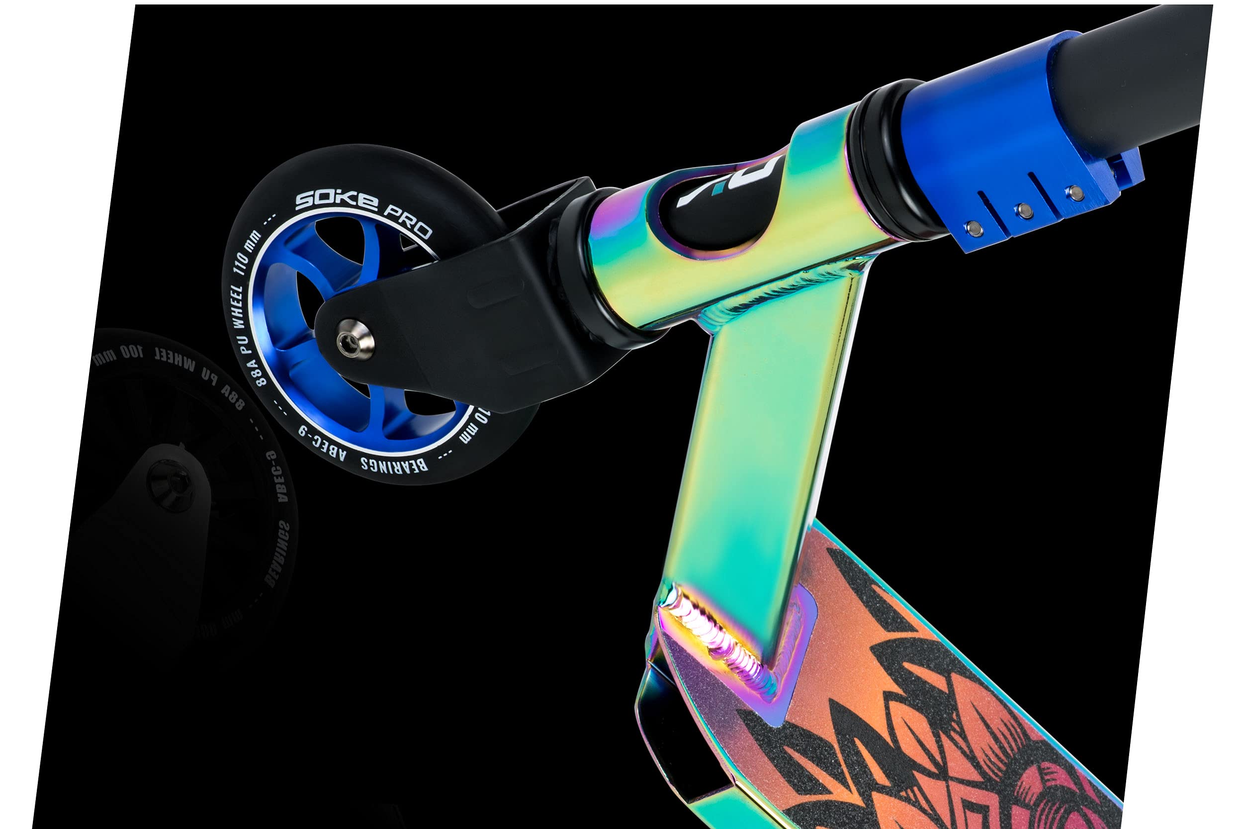 KESSER® Stuntstep X Limit Pro 360 Step Voor Volwassenen En Kinderen Stunt Scooter Met 110mm Pu Wielen Abec 9 Funstep Kinderstep Jongens Meisjes Chroomzilver 2706655051