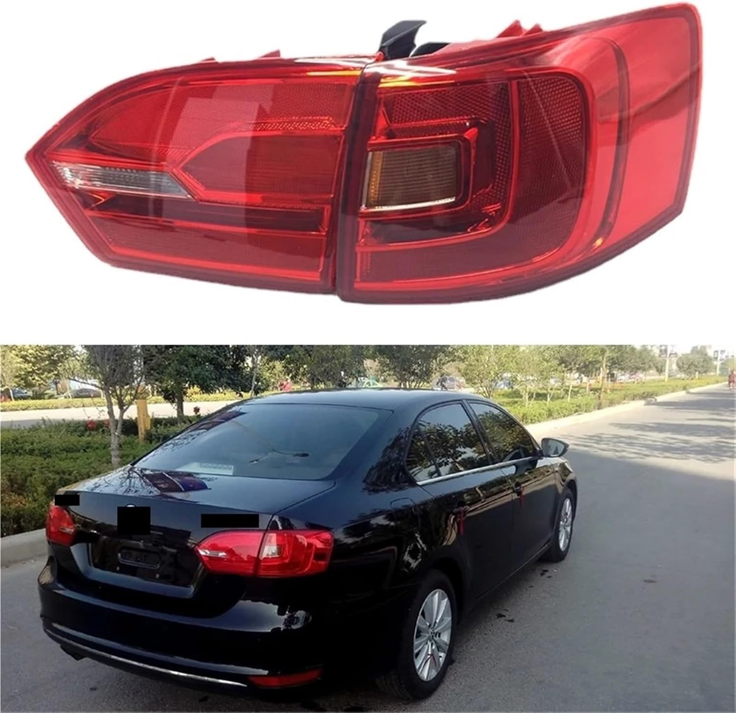 テールライトアセンブリ VW ジェッタ 2012-2014 と互換性あり LED ドライビングライト LED ブレーキライト LED テールライトアセンブリ  テールライト と互換性のある 用のVW 用のジェッタ 2013 2014 2015 テールライトリアフォグラ LEDテールライト 、VW Jetta  Mk6 2011 ... 車のテールライト 用のフォルクスワーゲン用 用のSagitar 2012 2013 2014 カーアクセサリーテールライトアセンブリ