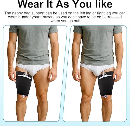 Miniatura 4 de Soporte para bolsa de catéter, tela de seda de hielo, refrescante y transpirable, suministros de catéter para bolsa de catéter Foley que se mantiene