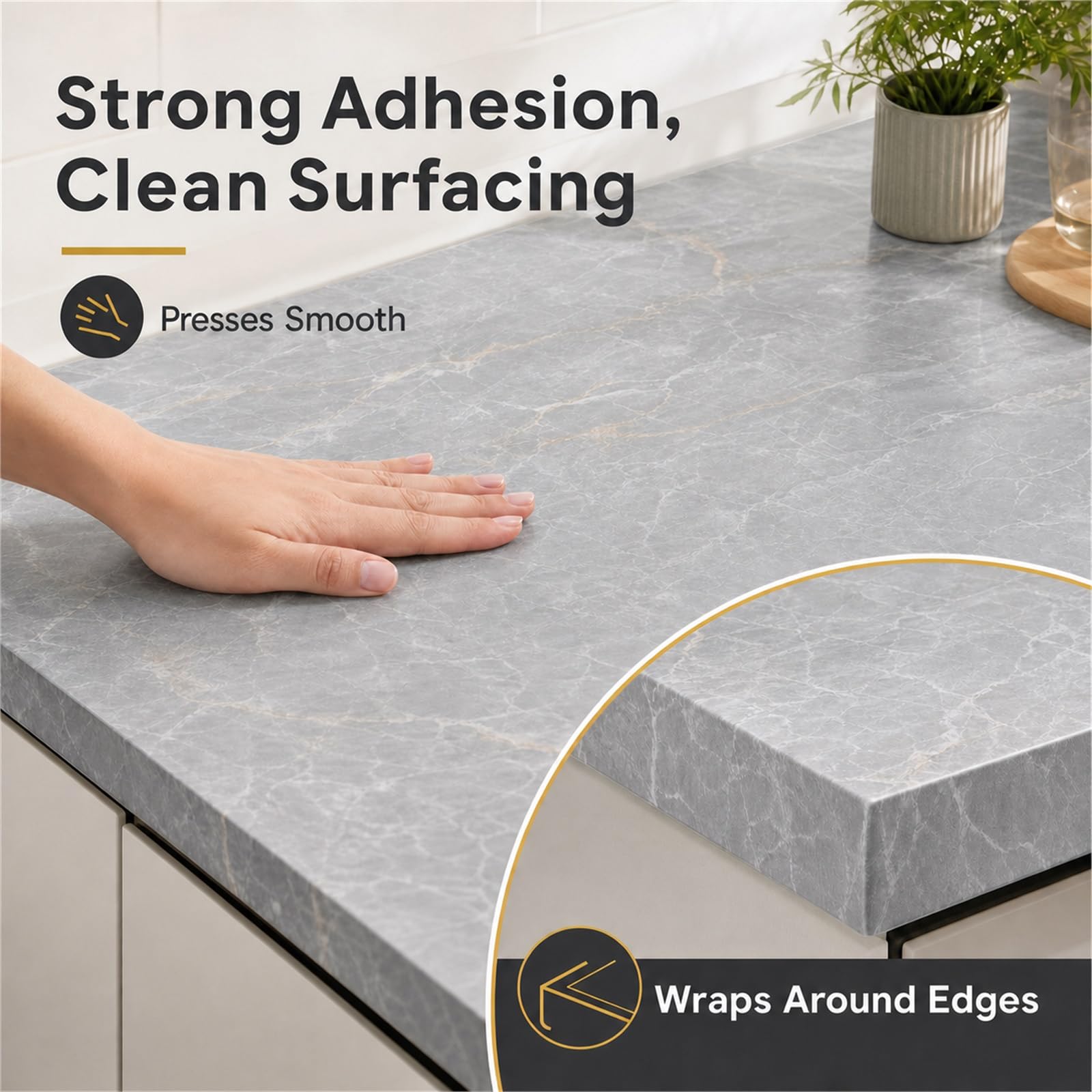 Vinilo Adhesivo Decorativo Efecto MáRmol,Autoadhesivo Impermeable Decorativo para Cocina Marmol,No Se Despega FáCilmente,para Mesas,Encimeras,Muebles Y Superficies Lisas