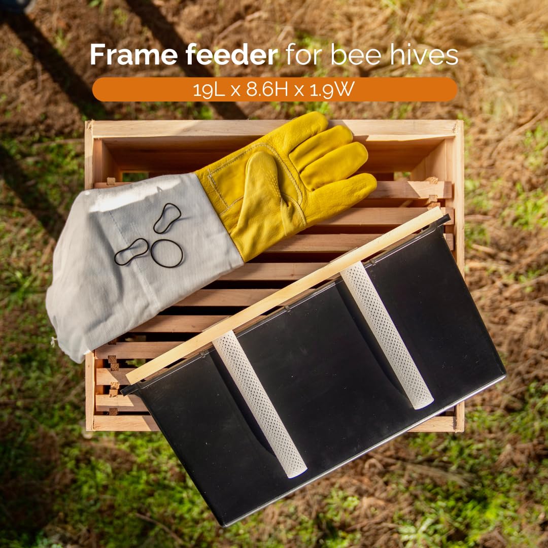 Bee Feeder - Beeswax-Treated Wood -2 Pack 3.5L Bee Feeders for Hives -(19Lx8.6Hx1.9W)In -Easy to Use and Clean -Feeding and Supplementation -Essential Beekeeping Equipment for Honeybee Hives - Image 2