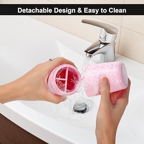 Miniatura 2 de Portacepillos de dientes de viaje, funda desmontable 3 en 1 para cepillos de dientes, compartimento organizador de encimera de baño de plástico,