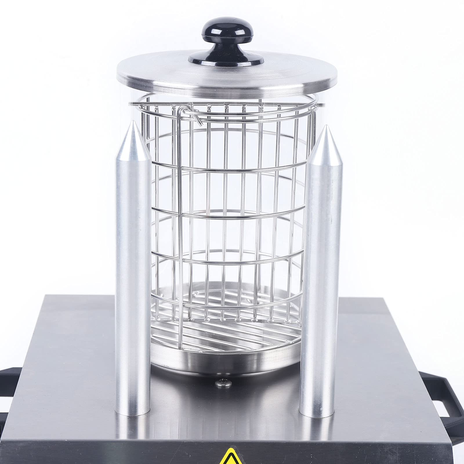 Hot Dog Maker da 400 W, 220 V, scaldabagno, 2 spiedini, in acciaio inox, temperatura regolabile