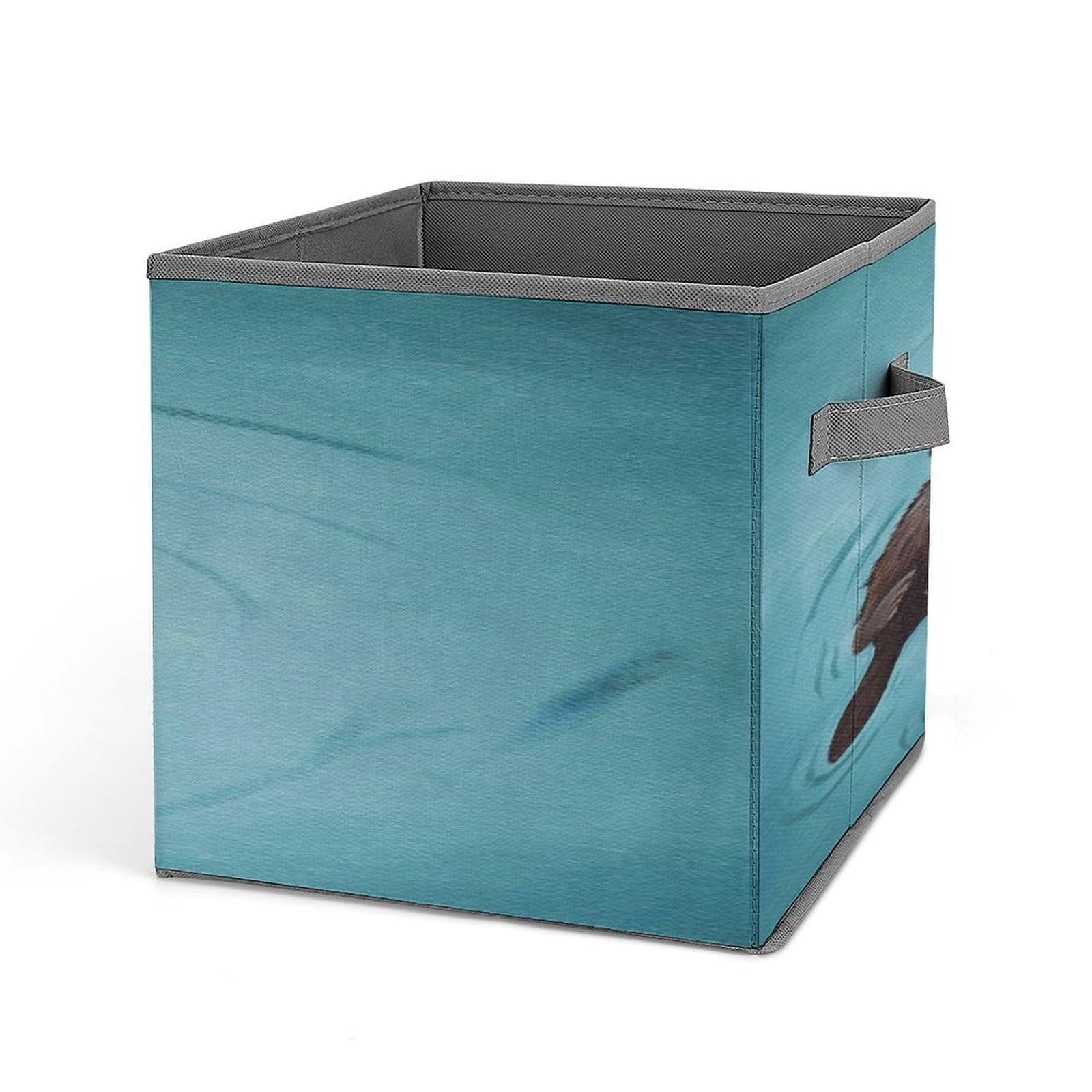 VstaDank Otters Holding Hands Storage Bin Collapsible Storage Cubes Organizer Oxford Cloth Storage Box with Dual Handles Large Stackable Closet Storage Bins for Sheets Hat Sweater