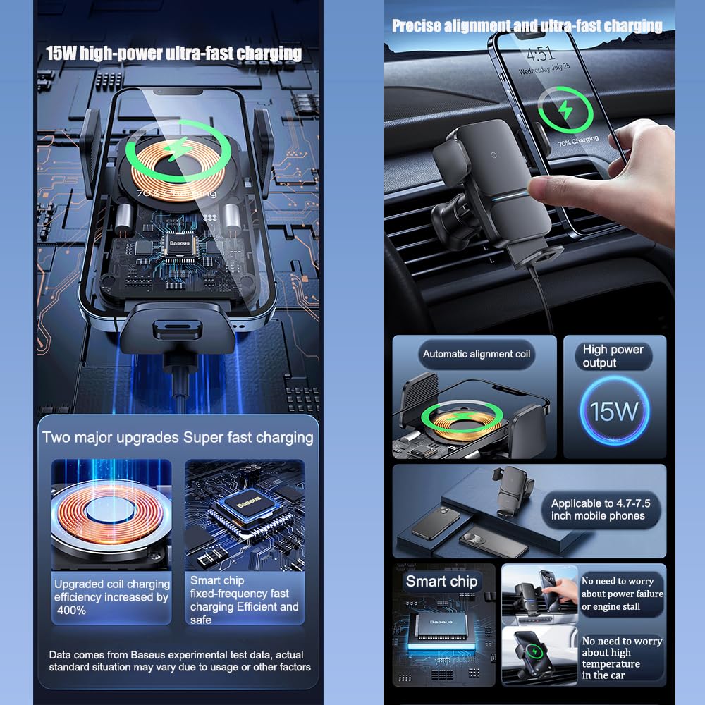 Supporto per telefono da auto per Mercedes-Benz W167 Classe GLE 2019-2024 2025, supporto per telefono cellulare per parabrezza, cruscotto, bocchetta dell'aria, supporto per smartphone