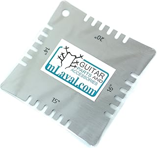 Notched Guitar Radius Gauge for Measuring Fingerboard Nut Saddle Radius 14