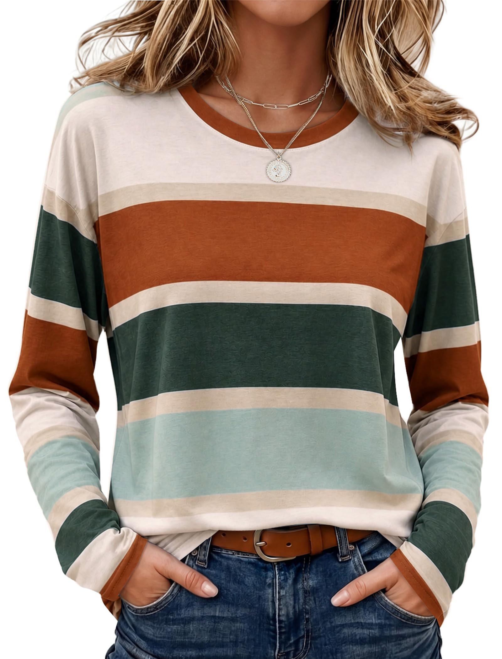 WIHOLL Women's Long Sleeve Oversized Shirt