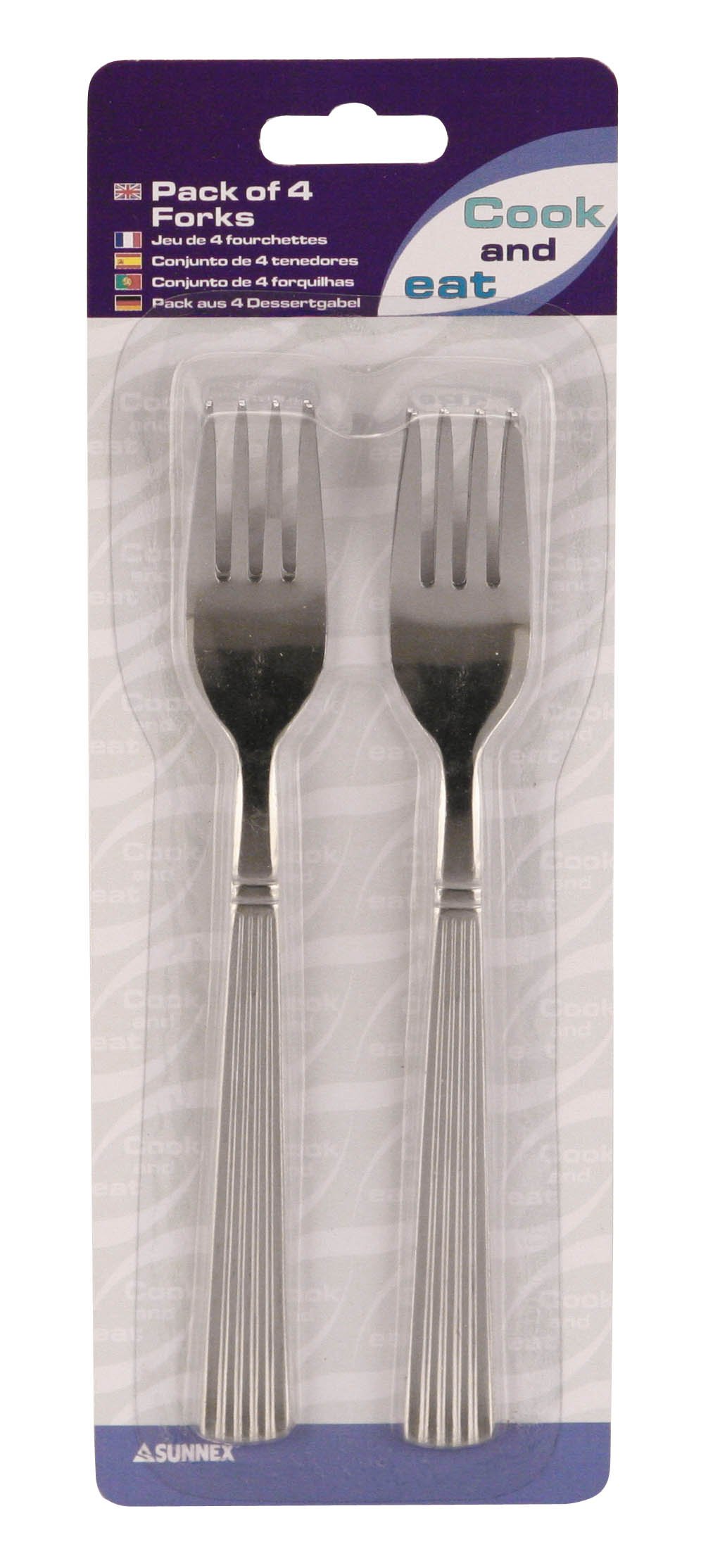 Sunnex Silver Cook & Eat Forks (Pack Of 4 - X3022df4)