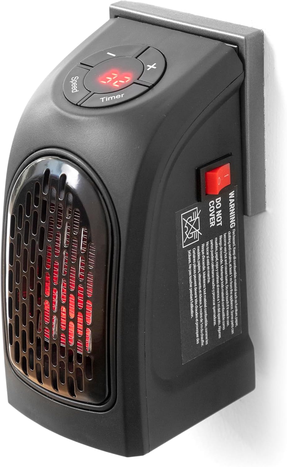 600W y 900W el enchufe de pared Calentador portátil Radiador caliente Máquina doméstica portátil Calor rápido y simple al instante, 600W Blanco