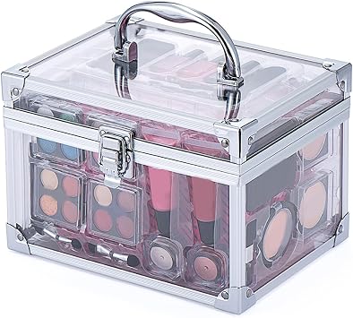Makeup Kit For Teens Portable Travel Makeup Kit | Eyeshadow Blush Brush Train Cases For Tween Travel Theater Wedding Daily Bridal Halloween