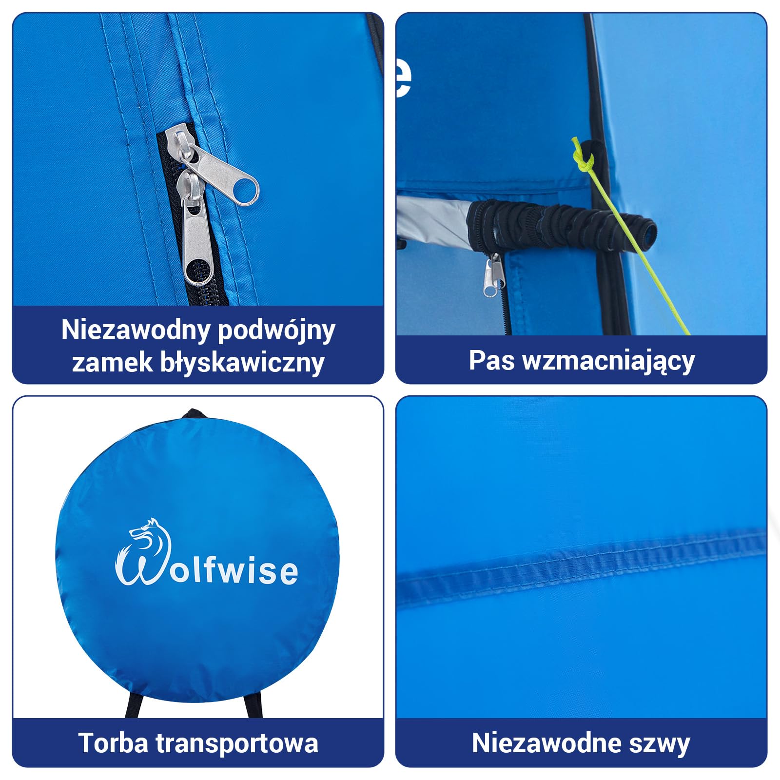 Wolfwise Pop up namiot do przebieralni, namiot toaletowy, kempingowy, namiot prysznicowy, mobilny, do użytku na zewnątrz, do toalety, przenośny