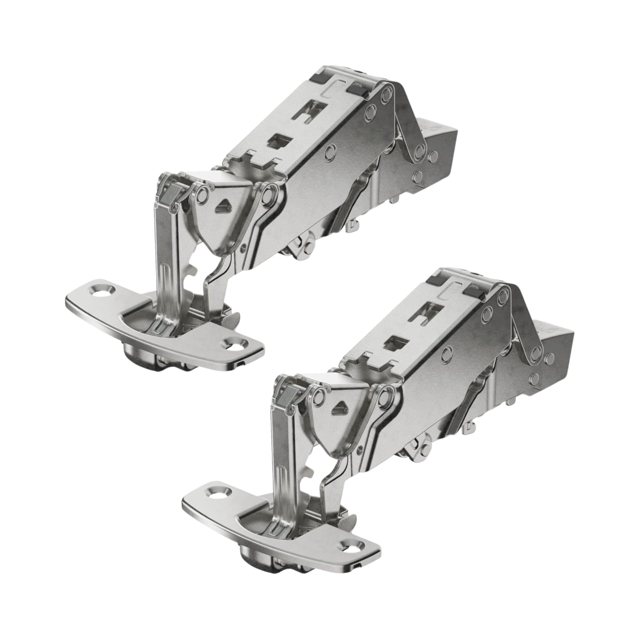 Scharnier 165° gedämpft für Schranktüren, kompatibel mit Hettich-Basis – verzinkter Stahl, Soft Close, ideal für Küchen und Möbel zu Hause (2 Stück)