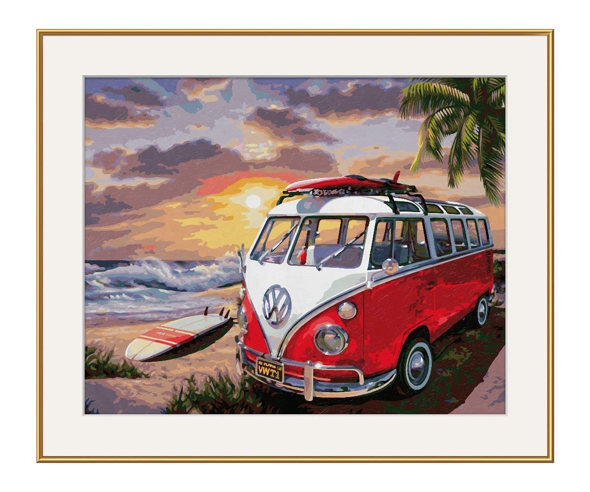 Schipper 609130861 Dipingere con i Numeri, Volkswagen T1, dipingendo Immagini per Adulti, Inclusi pennelli e Colori acrilici, 40 x 50 cm