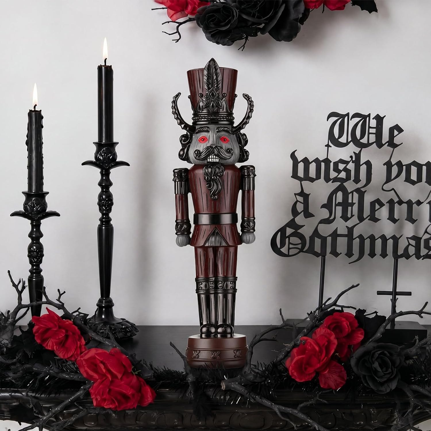 RattanView Halloween Krampus Nutcracker Resin Gothic Figurine Decor