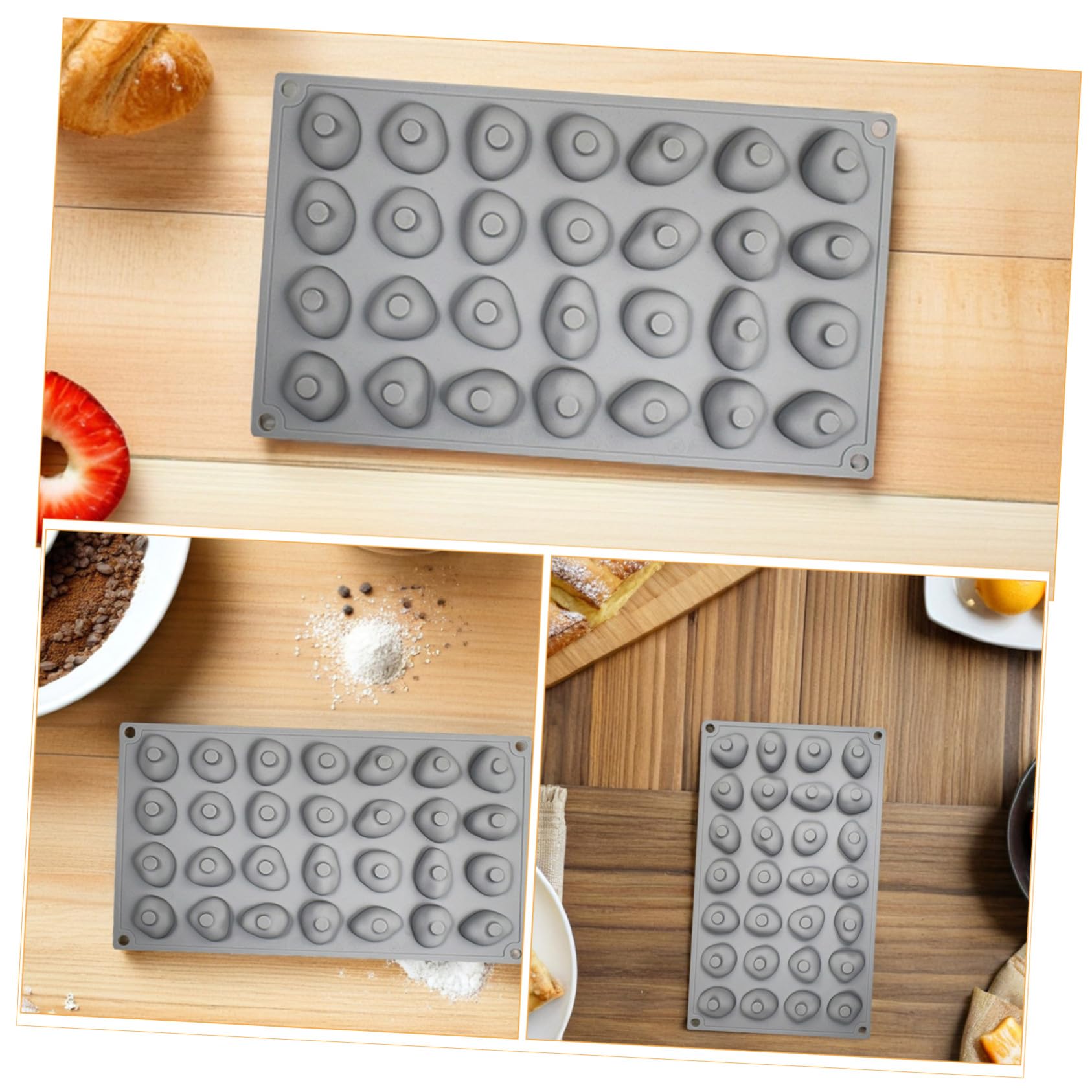 Toyvian 2pezzi Stampo in Silicone Forma Di Pietra Cavità Antiaderente Per Cioccolatini Mousse Al Cioccolato Caramelle e Dessert Personalizzati
