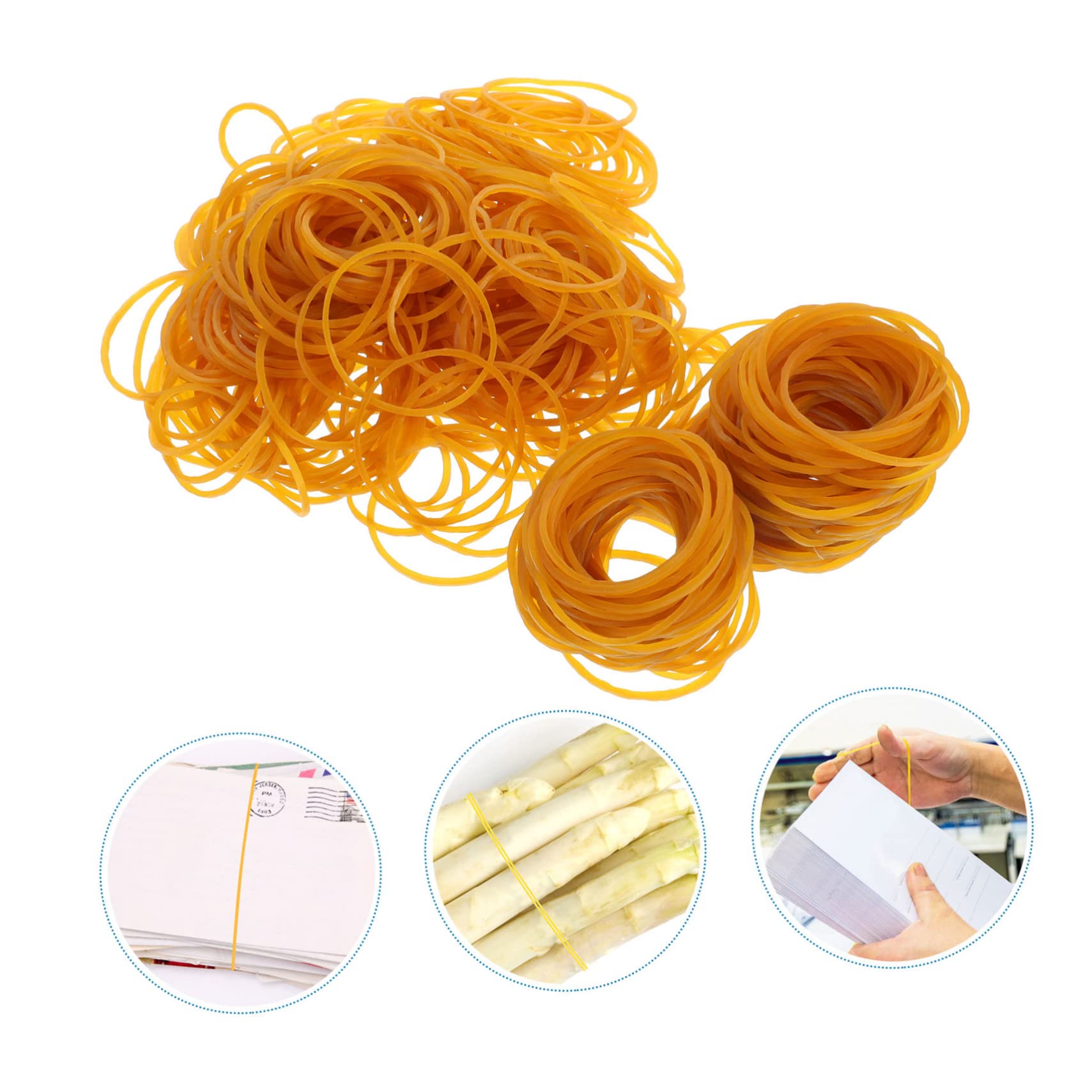 Angoily 4000 Pezzi Elastici Spessi e Resistenti in Gomma Giallo Bande Elastiche per e Impieghi Gravosi Elastici Riutilizzabili per Organizzazione Documenti e