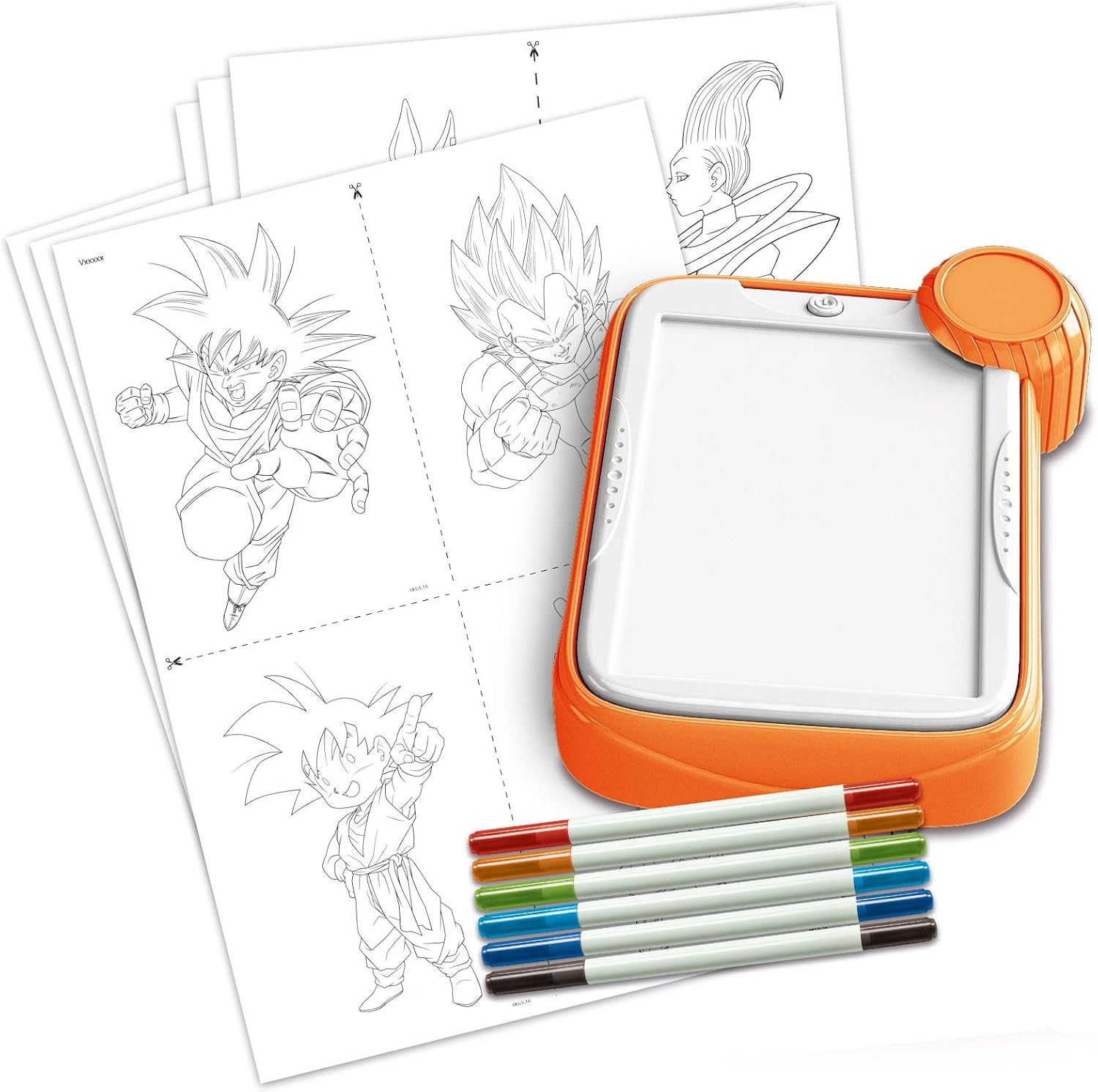 Clementoni Dragon Ball 18782 Luminous Creative Game for Children 6 Years, Painting Board and Drawing, Copy Board with LED, Art, Drawings Dragonball, Made in Italy, Multi-Coloured