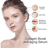 Vista 6 de Collagen Boost Serum, Anti-aging Serum Erase Wrinkles Remover, Advanced Deep Anti Wrinkle Serum Rapid Wrinkle Repair, Anti Aging Face and Neck