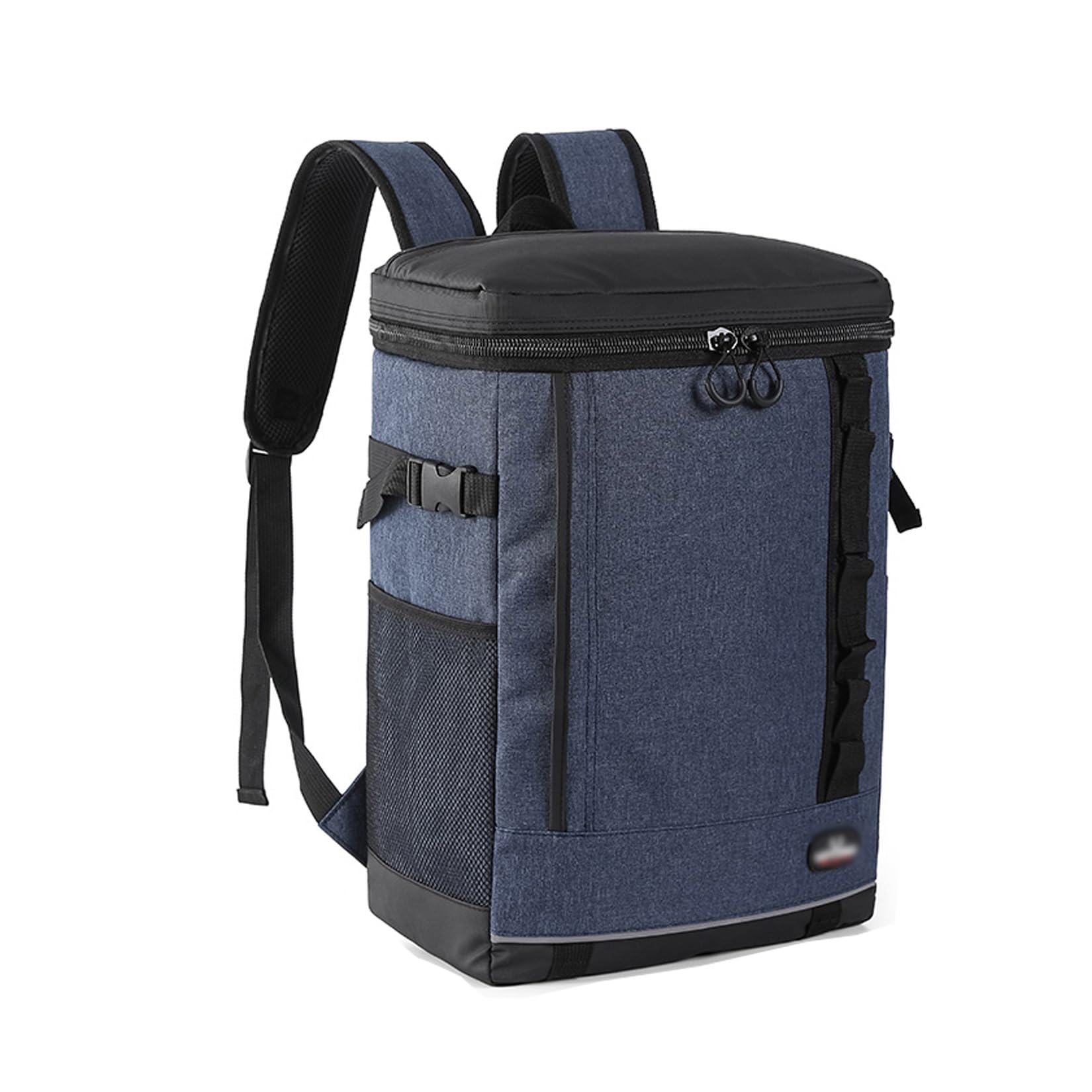 Bolsa Nevera Portátil, Bolsa Picnic Gran Capacidad, Forrada PEVA, 31 * 18 * 43 cm, Gris, Azul