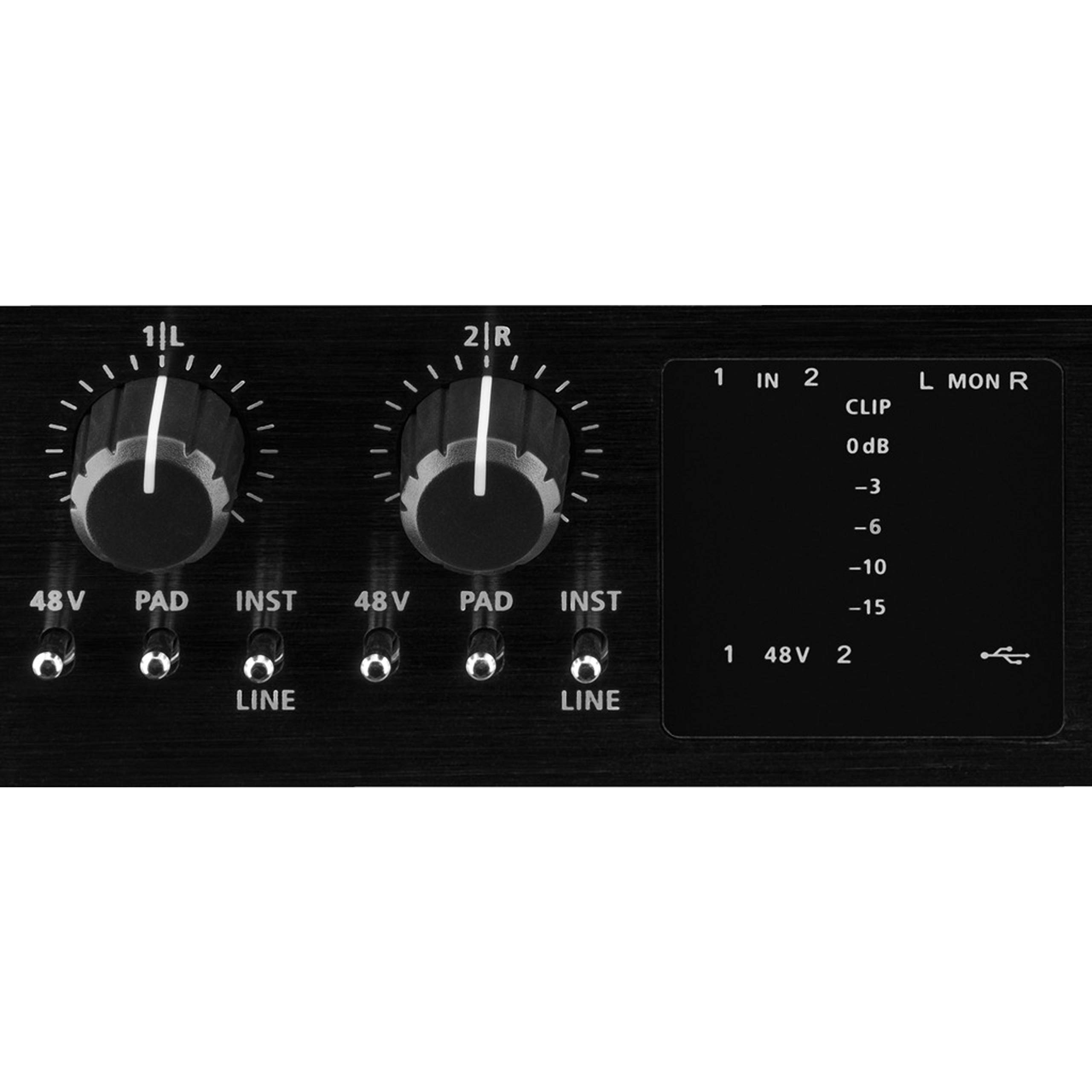 IMG Stageline MX-2IO Interface d'enregistrement USB 2 canaux Noir
