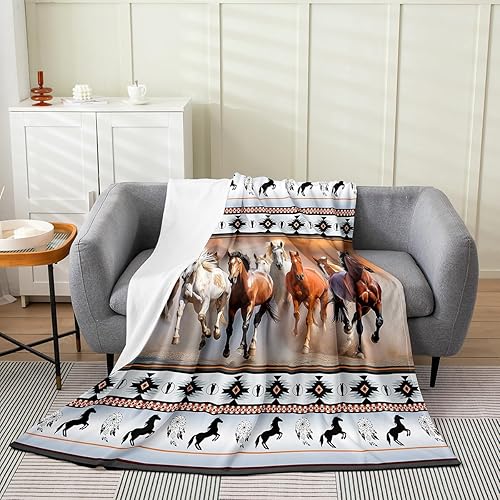 Miniatura 6 de Manta de vaca Highland Bull Southwestern Native Aztec Cobija Cowgirl Farm Animals Manta de forro polar exótico nórdico atrapasueños individual 60 x