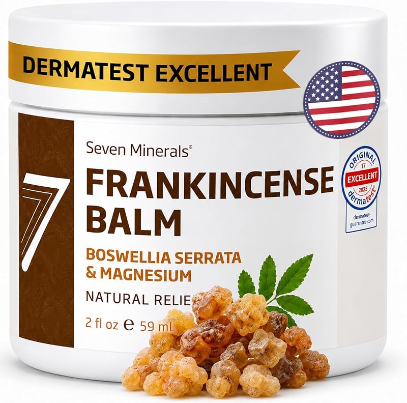 Seven Minerals Bálsamo de olíbano com Boswellia Serrata e magnésio, 60 g