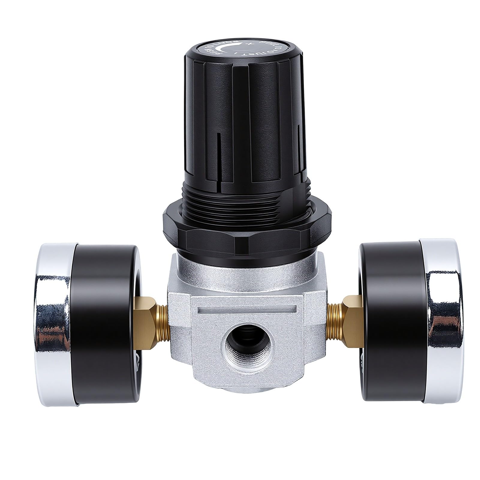 ASHATA Régulateur de Pression D'air avec Manomètre 0-150 PSI 1/4 NPT