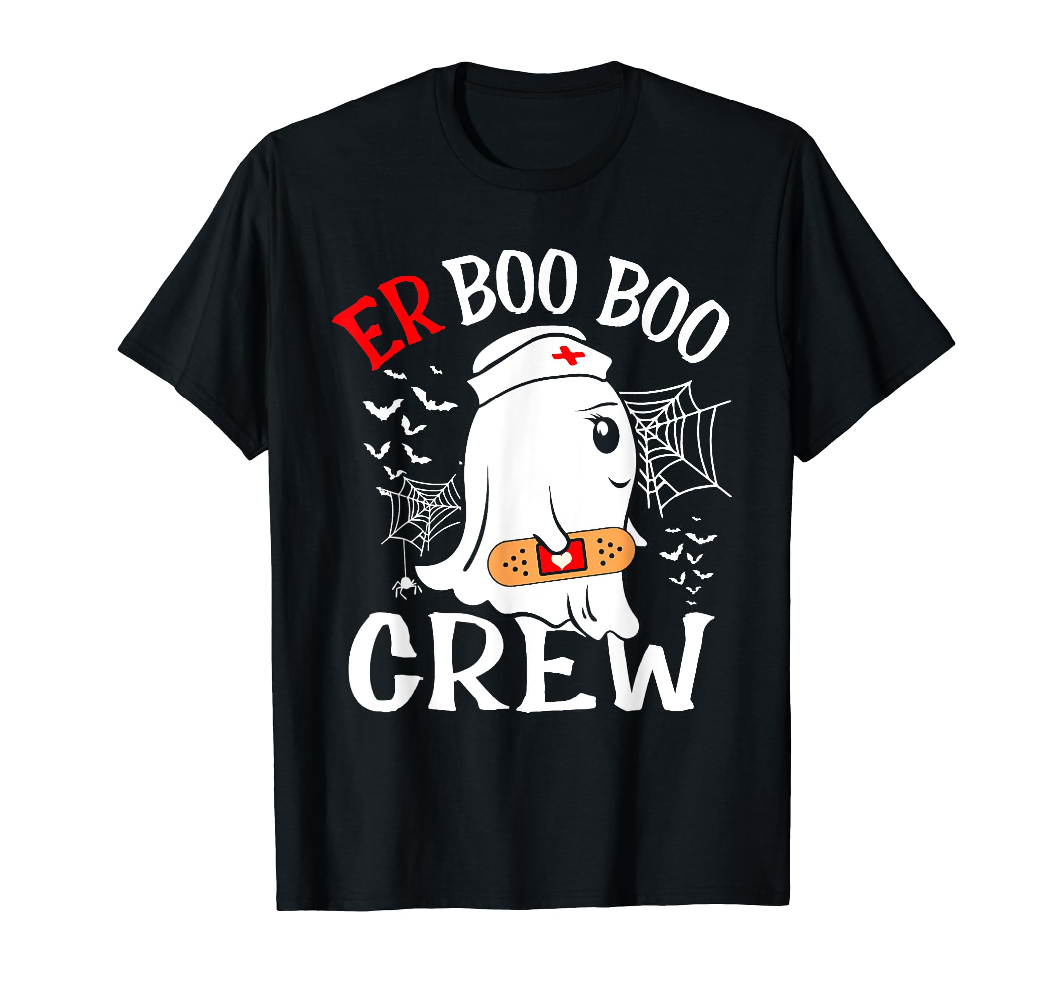 Retro Halloween ER ER Boo Boo Crew Nurse Ghost Nursing T-Shirt