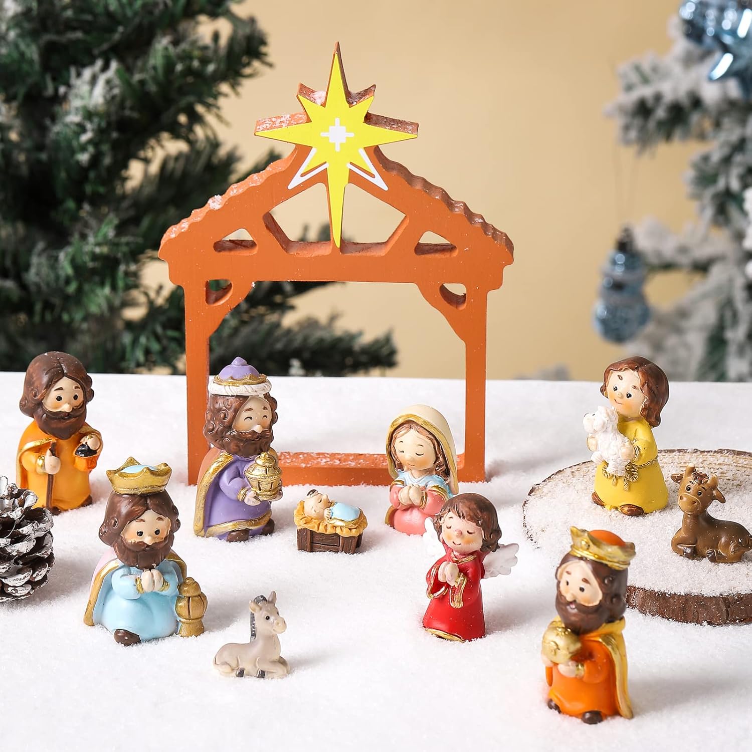 Buy 11Pcs Mini Nativity Sets for Christmas Indoor Nativity Scene for