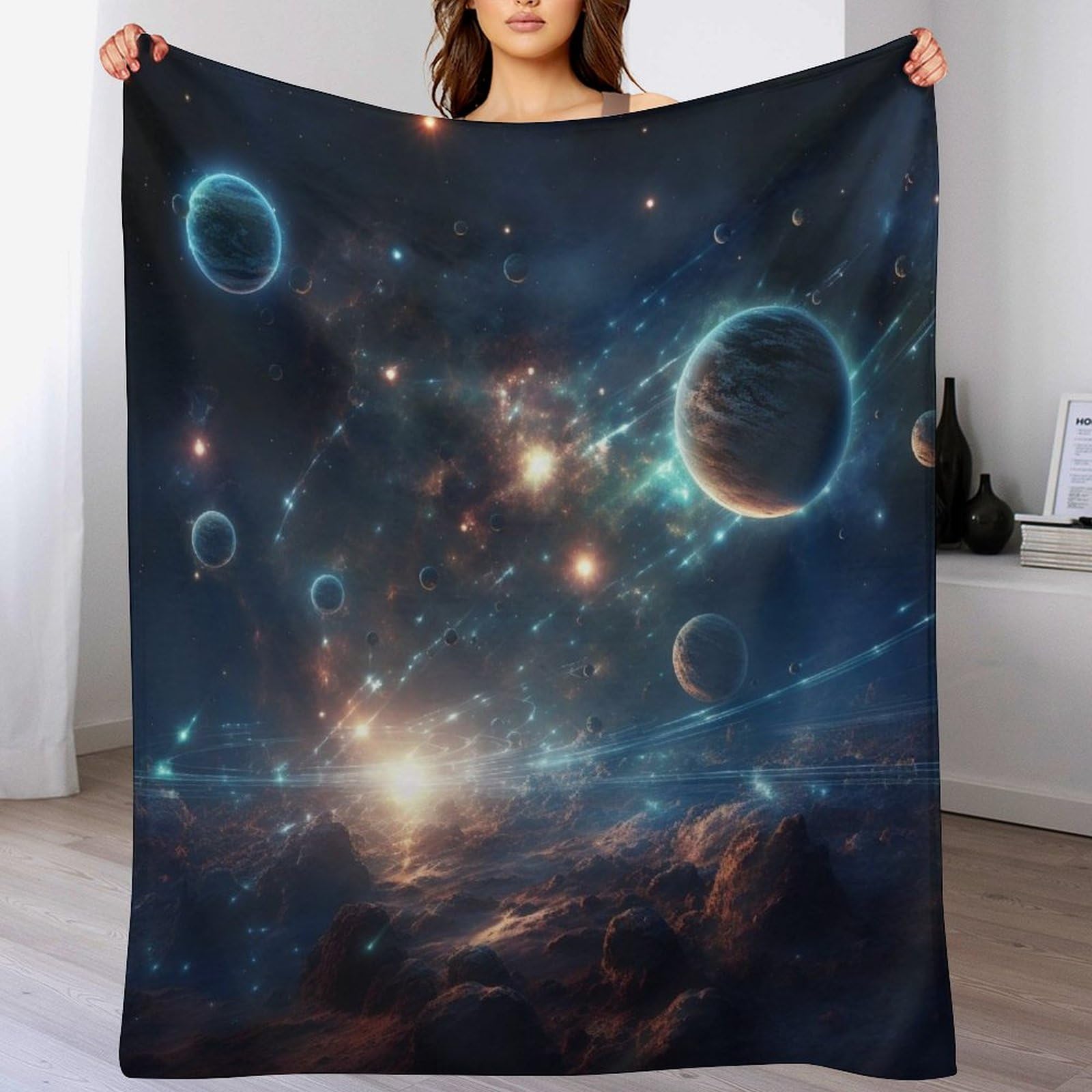 Couverture en peluche chaude et lavable en machine pour lit