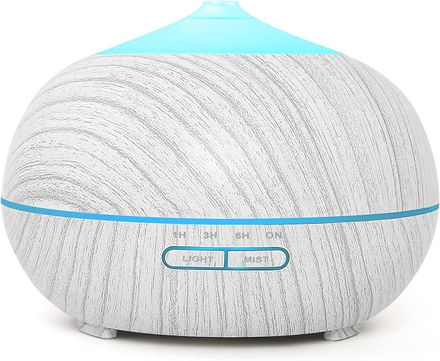 SEPOVEDAroma Essential Oil Diffuser Humidifier for Home: 400ml Ultrasonic Electric Aroma Air Diffusers for Large Room - Cool Mist Vaporizer Fragrance Water Humidifiers Timer for Bedroom House, White