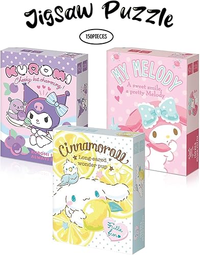 Miniatura 5 de Rompecabezas Cinnamoroll de 150 piezas  Juegos para la vinculación familiar, aumentar las habilidades cognitivas y aliviar el estrés  Personajes